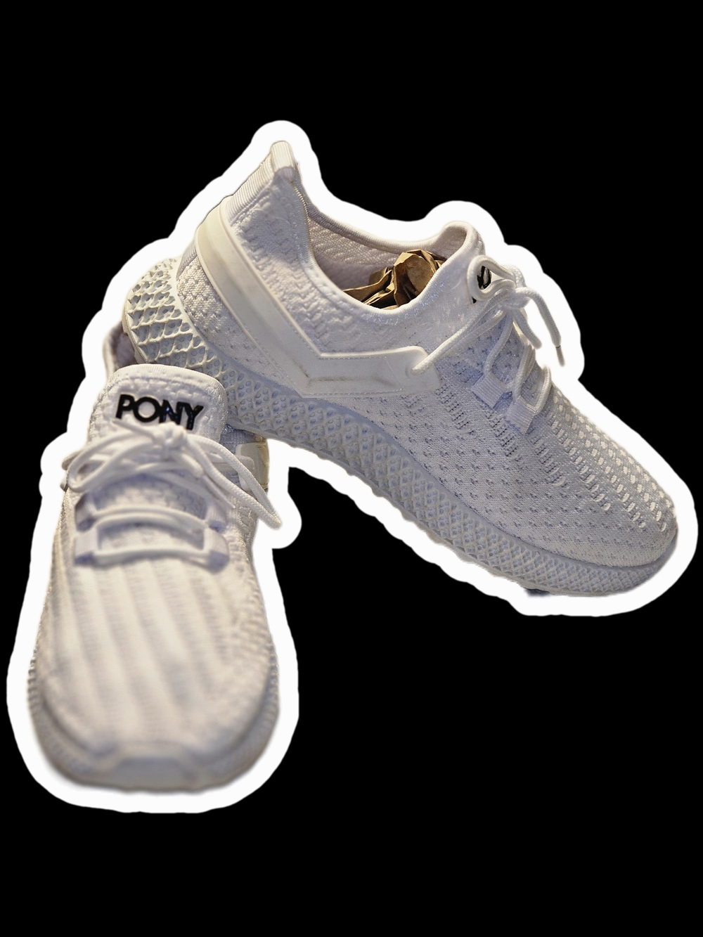 Pony PP3 Tempo Shoes Athletic Training Tennis Shoes Unisex Size 4 Laces White
